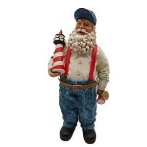 Possible Dreams Clothtique 1998 Santa Holding Lighthouse Captain Christmas READ